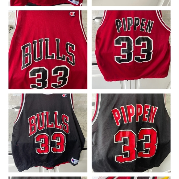 Champion Scottie Pippen chicago Bulls jersey champion size 44 large reversible - Picture 8 of 9
